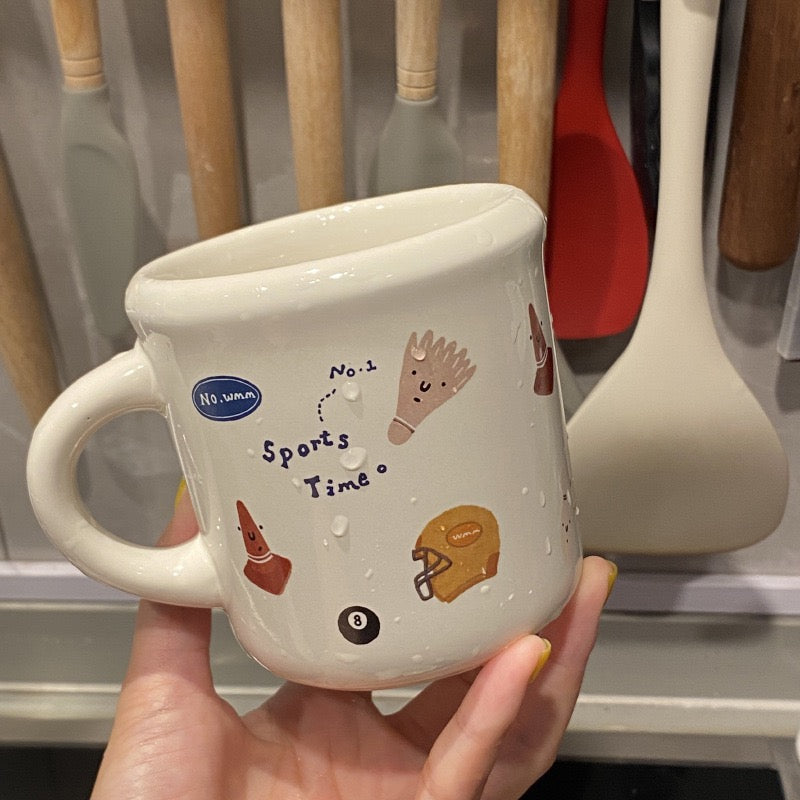 Sports Doodle Ceramic Mug