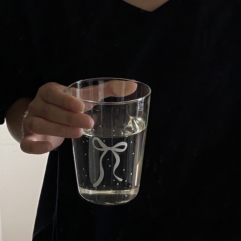 Silver Bow Starry Glass Cup