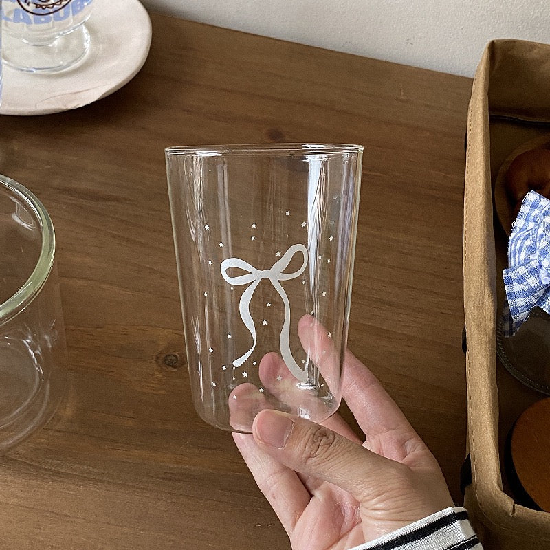 Silver Bow Starry Glass Cup