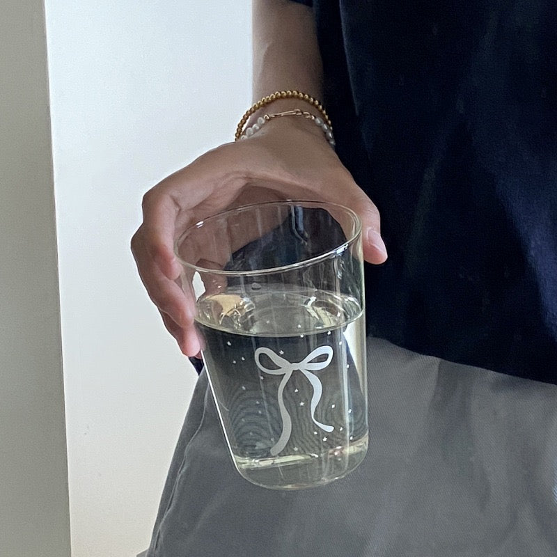Silver Bow Starry Glass Cup