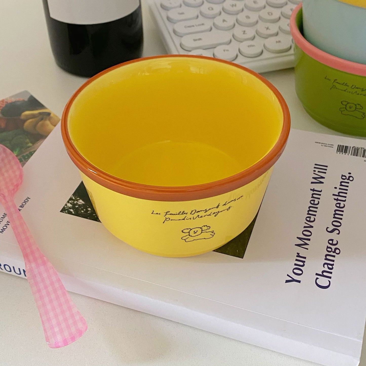 Dopamine Puppy Ceramic Bowl Set (Set of 4)