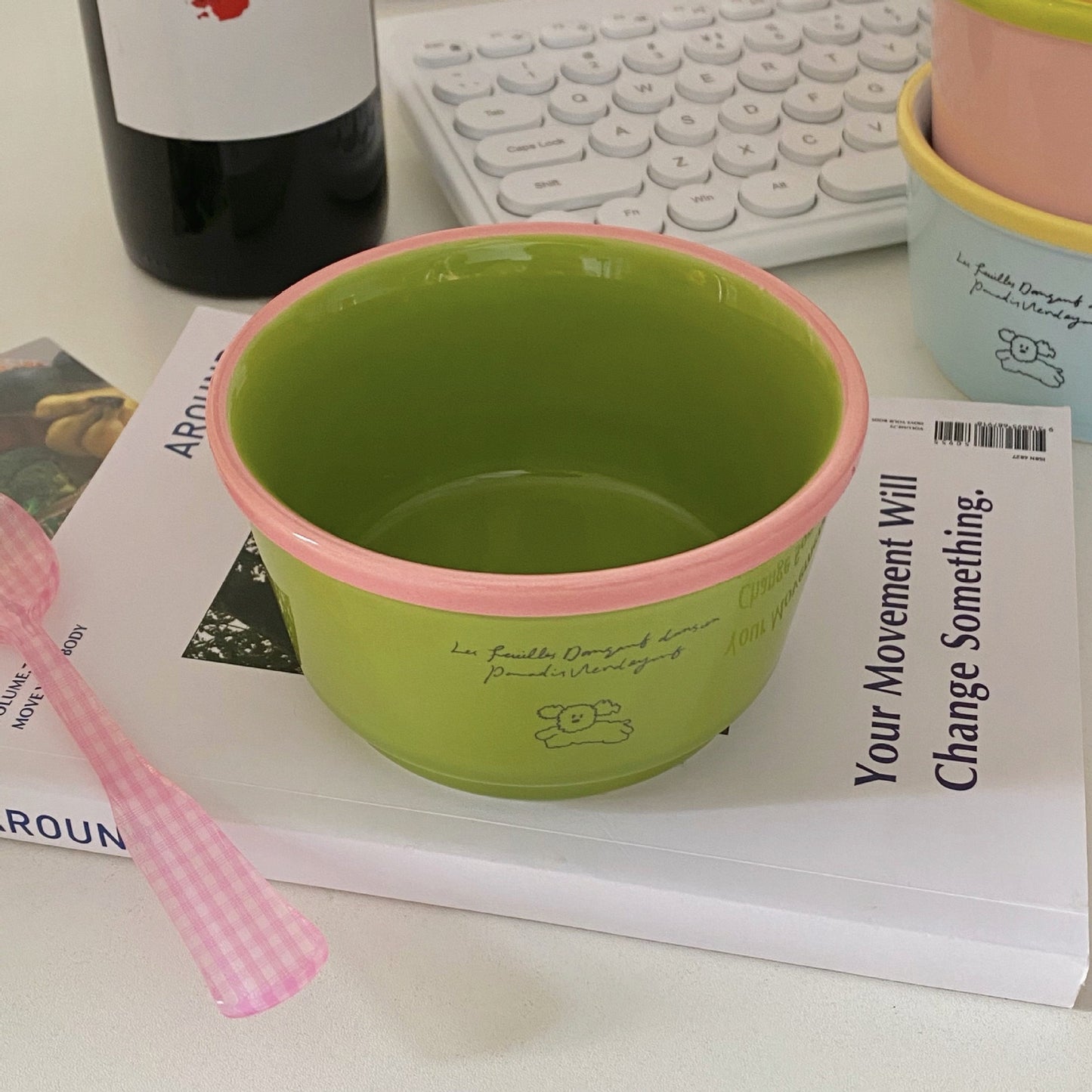 Dopamine Puppy Ceramic Bowl Set (Set of 4)