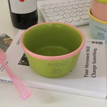 Dopamine Puppy Ceramic Bowl Set (Set of 4)