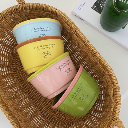 Dopamine Puppy Ceramic Bowl Set (Set of 4)