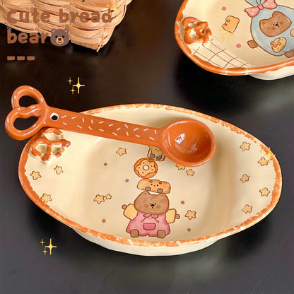 Sweet Time Bear Oval Plate