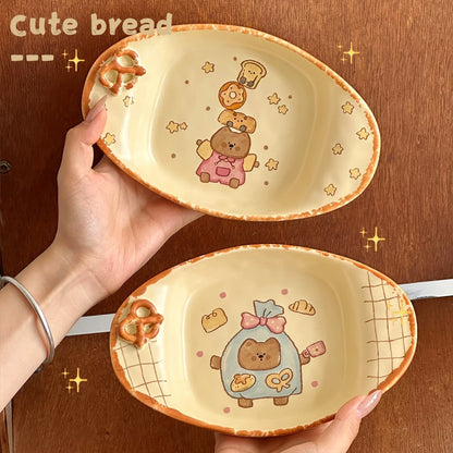Sweet Time Bear Oval Plate