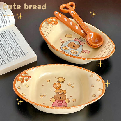 Sweet Time Bear Oval Plate