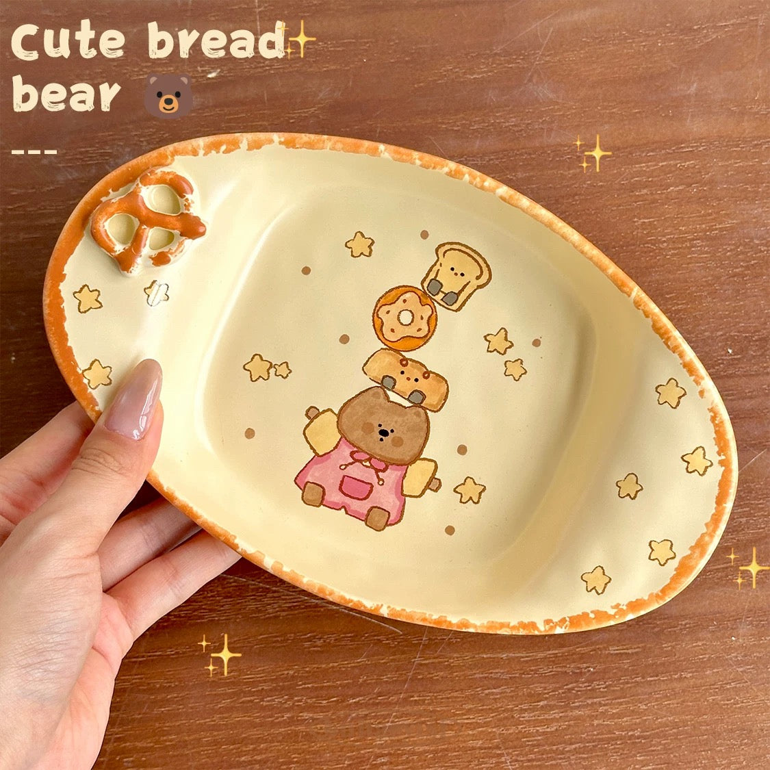 Sweet Time Bear Oval Plate