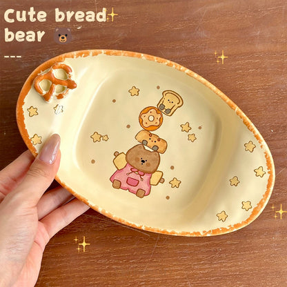 Sweet Time Bear Oval Plate