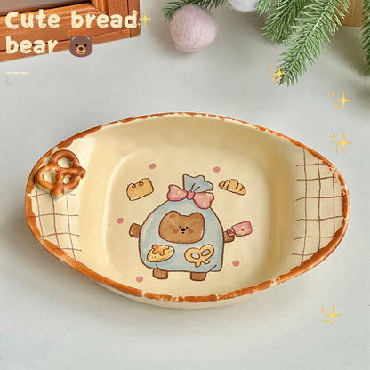 Sweet Time Bear Oval Plate