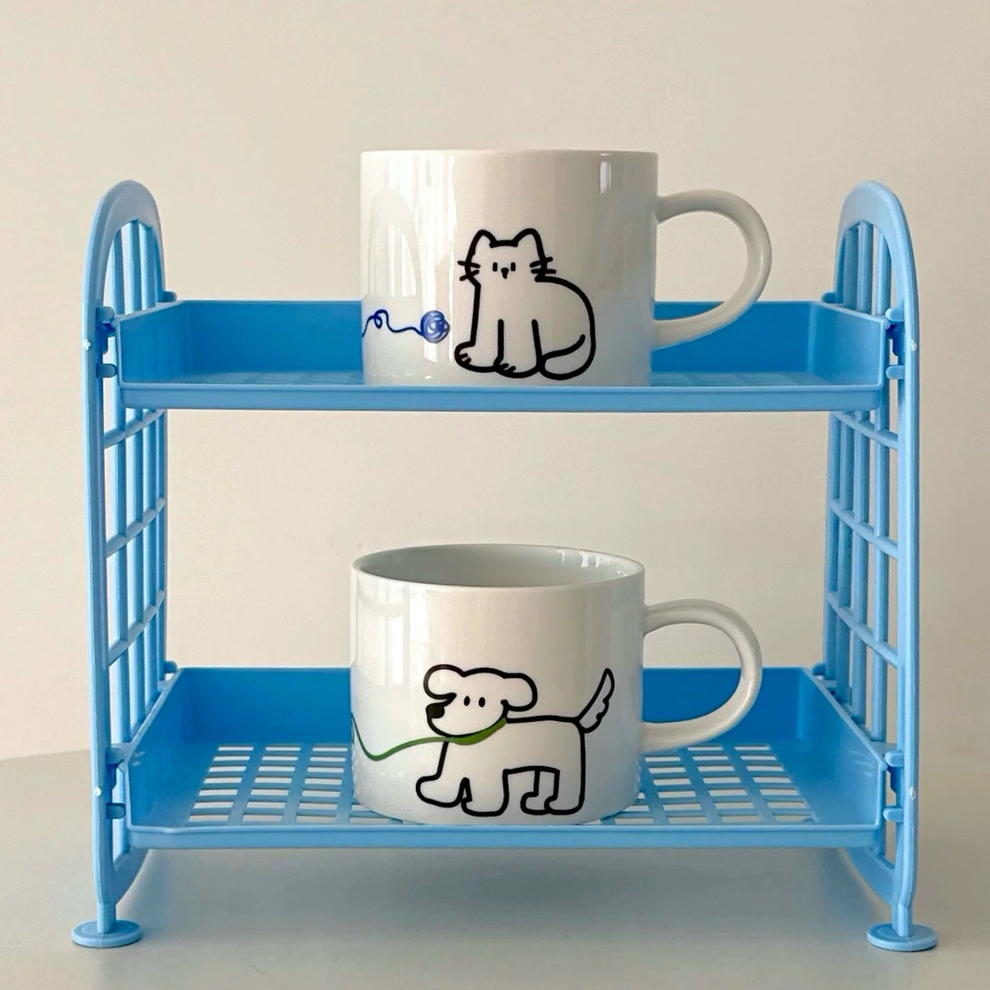 Korean Style Cute Leash Illustration Mug