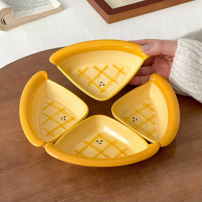 Triangle Pie Ceramic Snack Dish