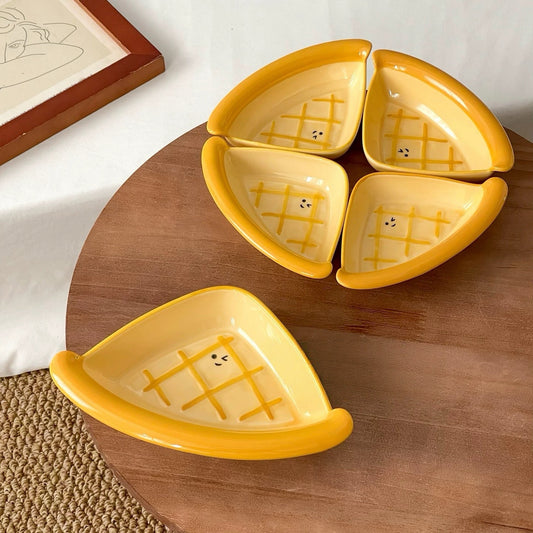 Triangle Pie Ceramic Snack Dish