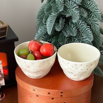 Butter Yellow Star Ceramic Bowl Set (Set of 3)