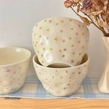 Butter Yellow Star Ceramic Bowl Set (Set of 3)