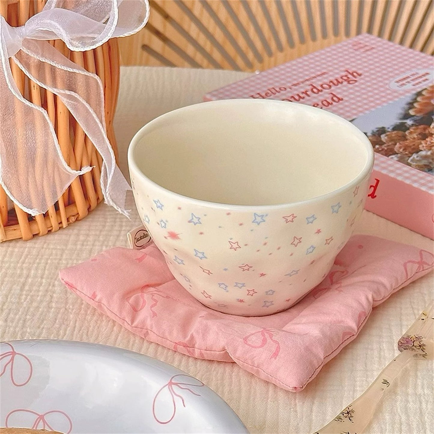 Butter Yellow Star Ceramic Bowl Set (Set of 3)