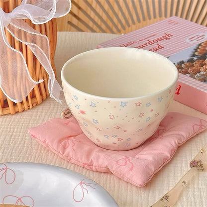 Butter Yellow Star Ceramic Bowl Set (Set of 3)