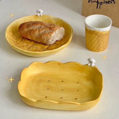 Pineapple Bun Puppy Ceramic Collection