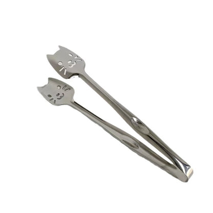 Cute Cat 304 Stainless Steel Food Tongs