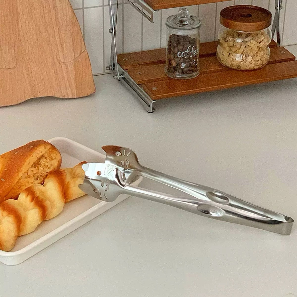 Cute Cat 304 Stainless Steel Food Tongs