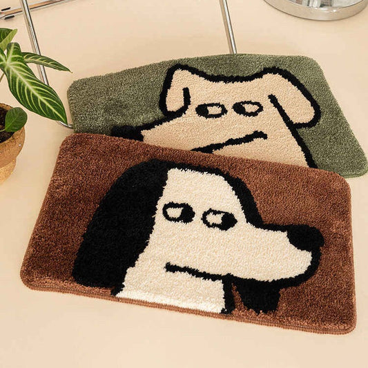 Cute Dog Tufted Absorbent Floor Mat