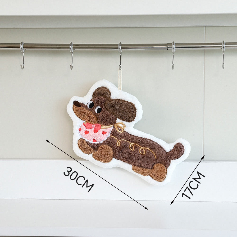 Cute Dachshund Hand Towel