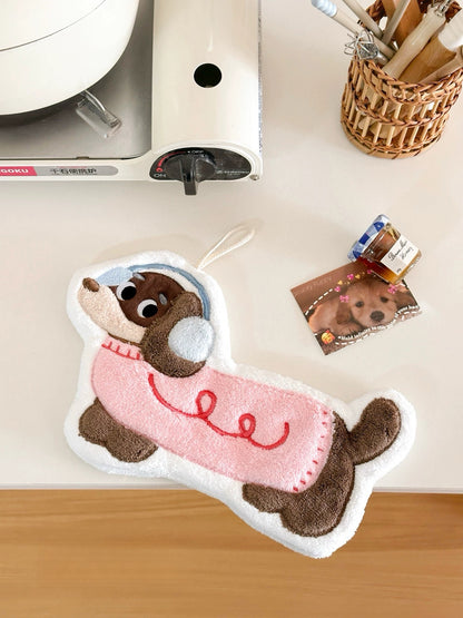Cute Dachshund Hand Towel