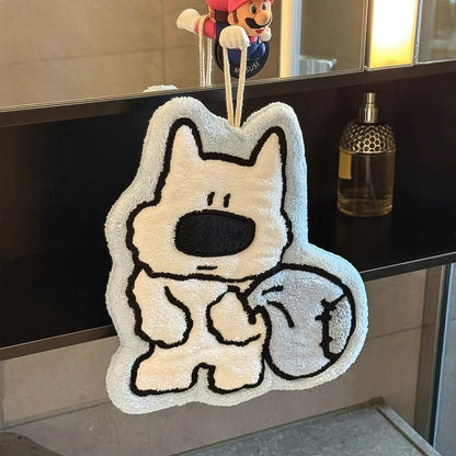 Korean-Style Cute Dog Hand Towel