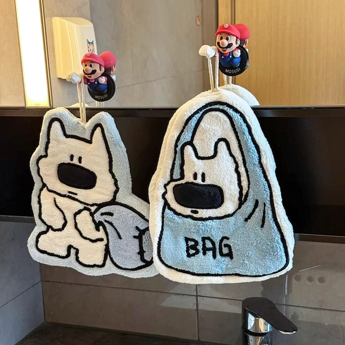 Korean-Style Cute Dog Hand Towel