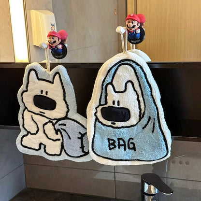 Korean-Style Cute Dog Hand Towel