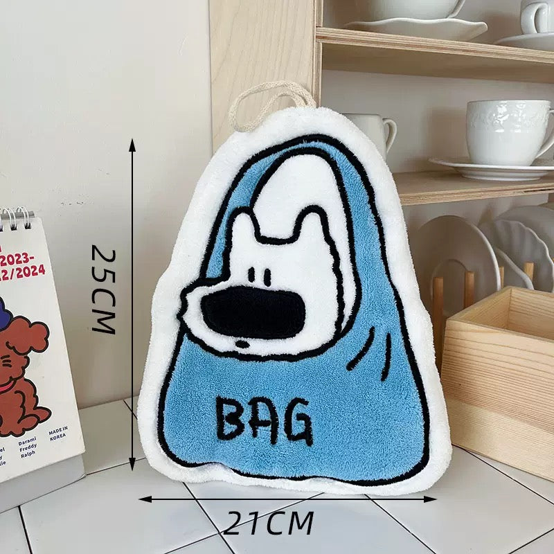 Korean-Style Cute Dog Hand Towel