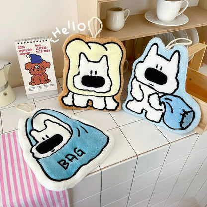 Korean-Style Cute Dog Hand Towel