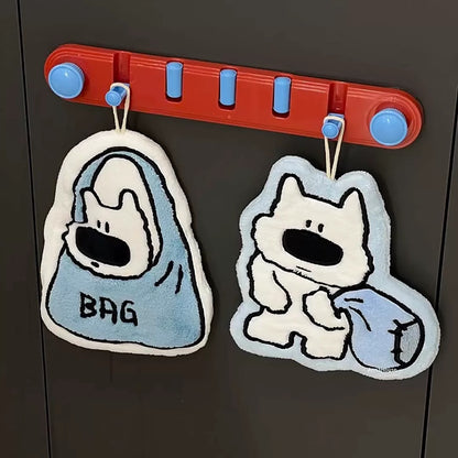 Korean-Style Cute Dog Hand Towel