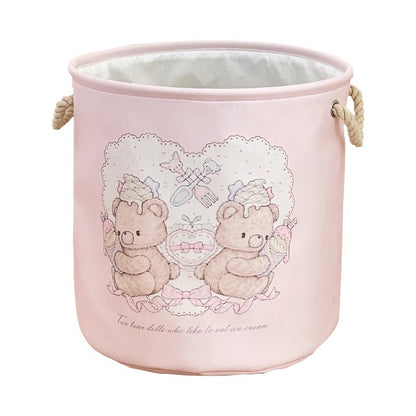 Cute Pink Foldable Laundry Basket