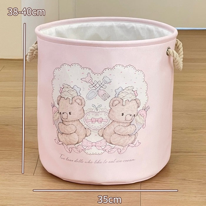 Cute Pink Foldable Laundry Basket