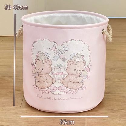 Cute Pink Foldable Laundry Basket