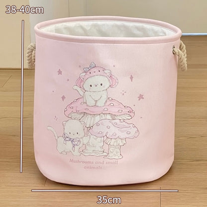 Cute Pink Foldable Laundry Basket