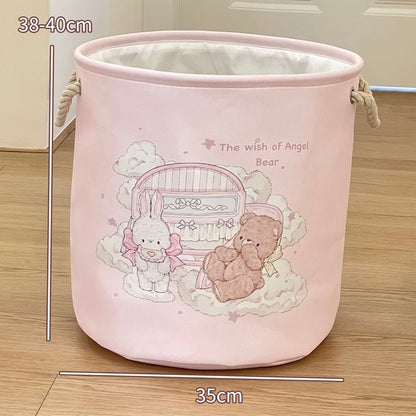 Cute Pink Foldable Laundry Basket