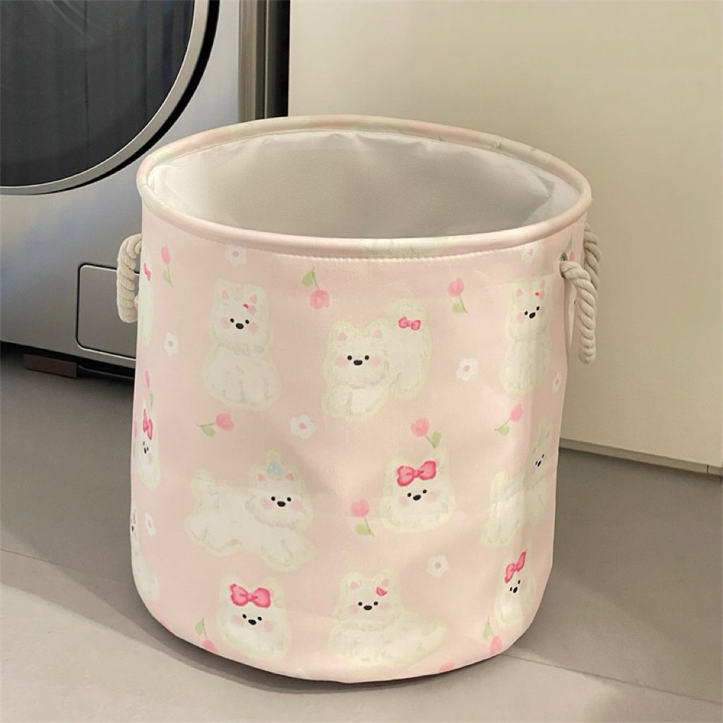 Cute Cat & Puppy Laundry Basket
