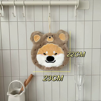 Cute Cartoon Dog Hand Towel