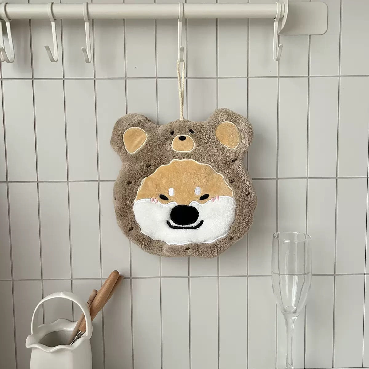 Cute Cartoon Dog Hand Towel