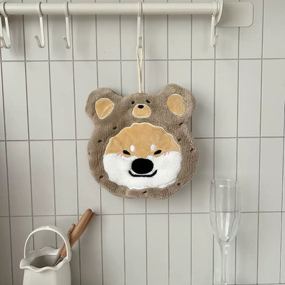 Cute Cartoon Dog Hand Towel