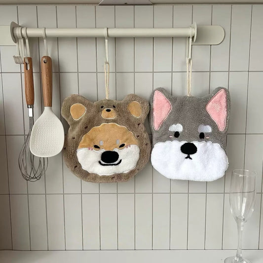 Cute Cartoon Dog Hand Towel