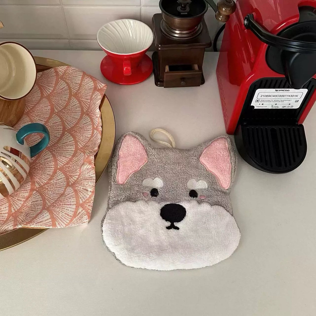 Cute Cartoon Dog Hand Towel