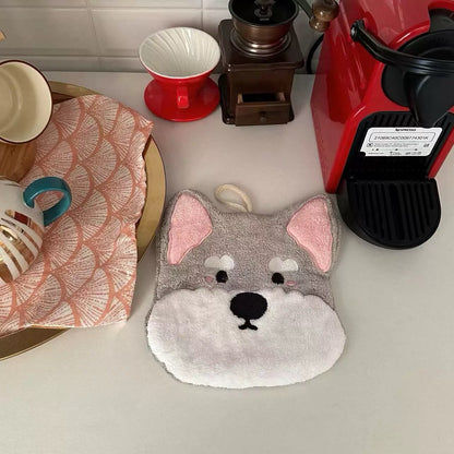 Cute Cartoon Dog Hand Towel