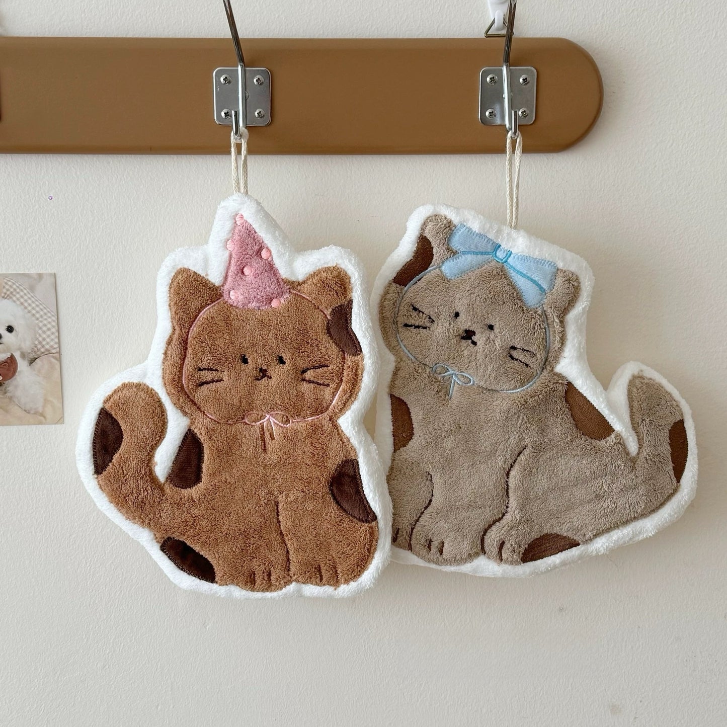 Cute Korean Style Cat Hand Towel