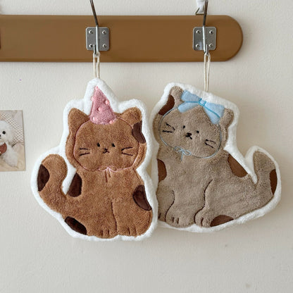 Cute Korean Style Cat Hand Towel