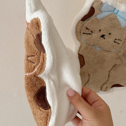 Cute Korean Style Cat Hand Towel