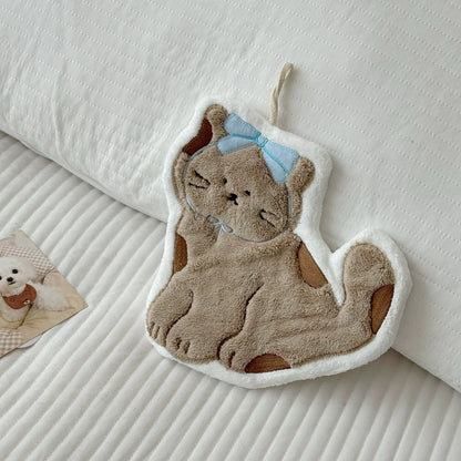 Cute Korean Style Cat Hand Towel