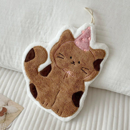 Cute Korean Style Cat Hand Towel